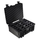 OUTDOOR kuffert i sort med polstret skillevæg 475x350x200 mm Volume: 32,6 L Model: 6000/B/RPD